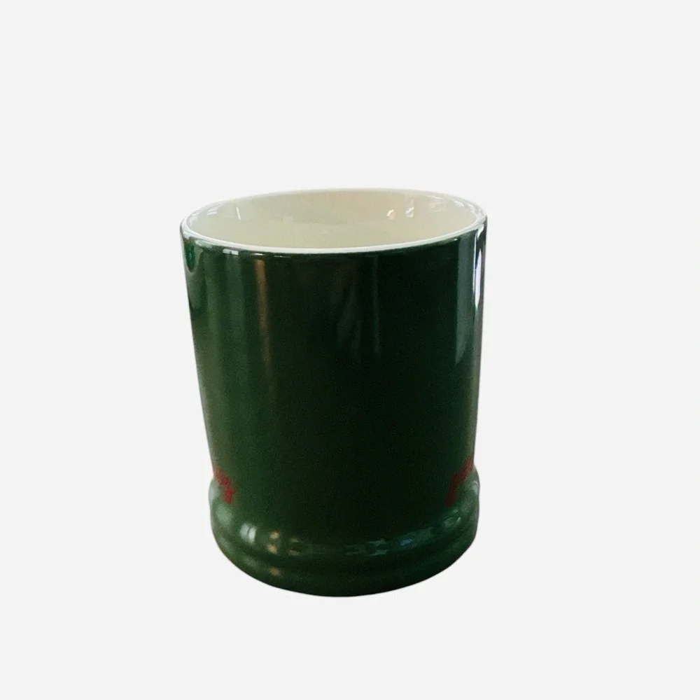 Target Threshold Santa Claws Cat Holiday Coffee Tea Mug Cup Green Stoneware New
